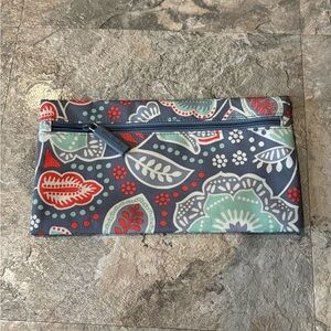 Vera Bradley Floral Pouch - Blue, Red, Green